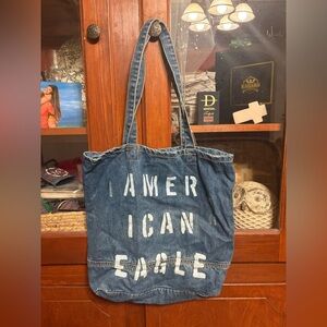 American Eagle Outfitters Denim Blue Tote